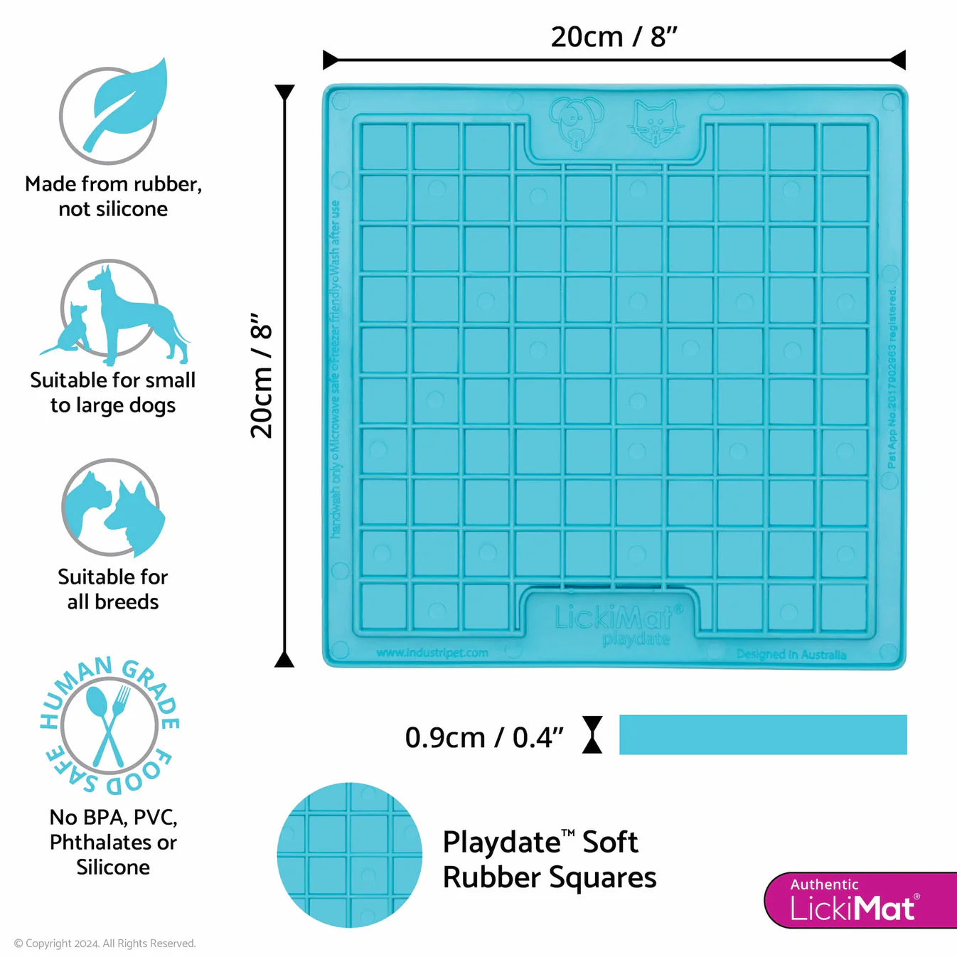 LickiMat® Classic Playdate™ Slow Feeder &amp; Enrichment Mat